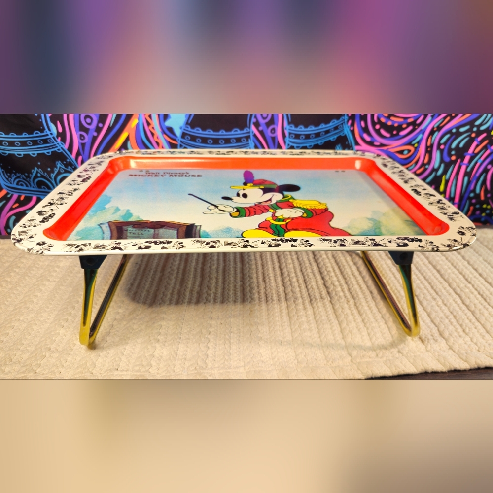 Vintage 1980 Disney Mickey Mouse "THE BAND CONCERT" Bed/tea/tv Tray - Picture 4 of 7